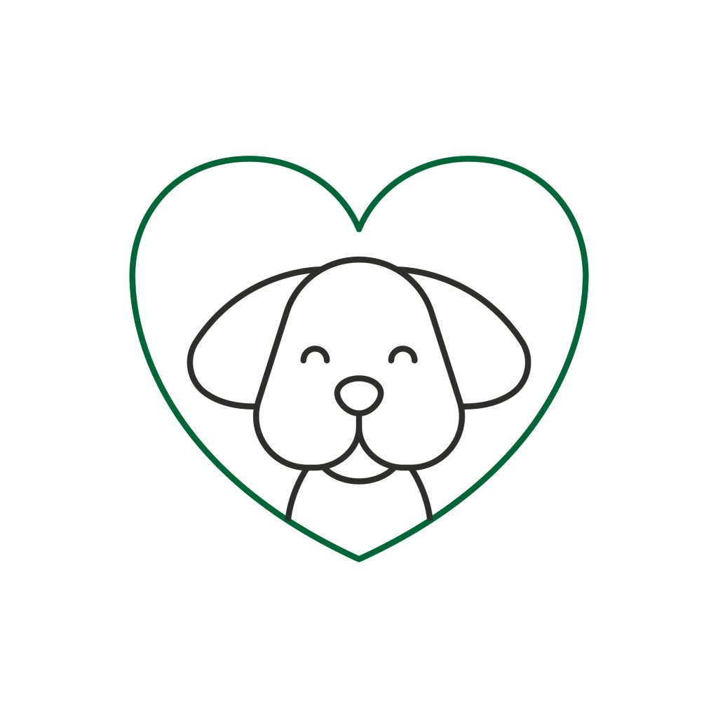 Tamborine Mountain Vet - dog in heart icon